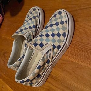 slip on checkered vans
